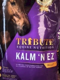 (3) 50# Bags of Tribute Equine Nutrition Kalm 'N EZ