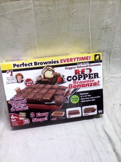 Perfect Brownies Evertime Red Copper Pan
