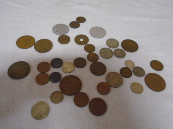 Large Group of Old Foreign Coins