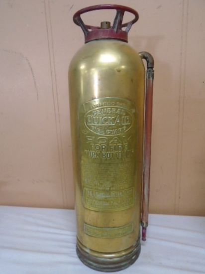 Vintage General Quick Aid Fire Guard Brass fire Extinguisher