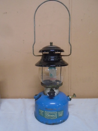 Vintage Sears Black & Blue Single Mantle Lantern