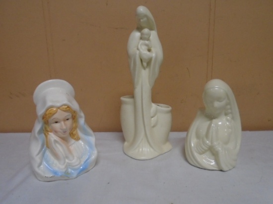 3pc Group of Religious Planters