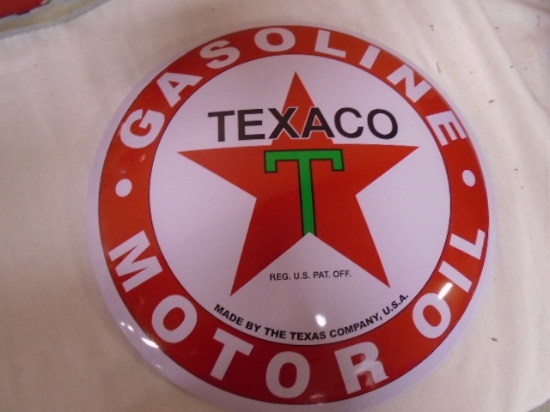 Texaco Metal Button Sign