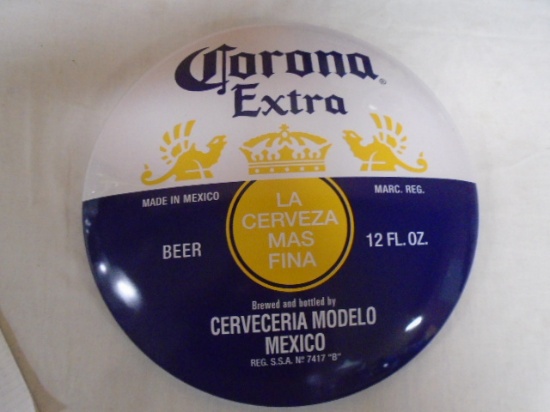 Corona Metal Button Sign