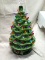 XL Pre-Lit Ceramic Christmas Tree Battery-Powered w/ LED Light, Timer - 24in