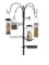 Bird Feeding Station, 6-Hook Steel Multi-Feeder Stand w/ 4 Feeders, 89in