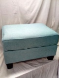 Sea Foam Fabric Ottoman