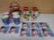 Snowman Candy Plate-Mugs-S&P Shakers-Coasters