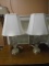 Beautiful Matching Pair of Cut Lead Crystal Table Lamps