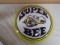 Round Metal Super Bee Button Sign