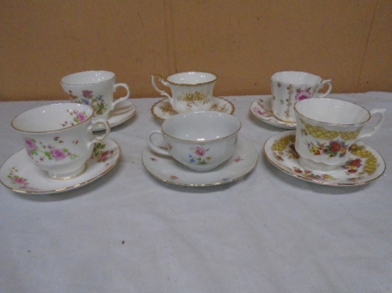 Group of 6 Cup & Saucer Sets