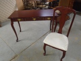 Beautiful Cherry Writing Desk w/Drawer and Matching Chair