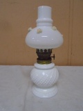 Miniature Oil Lamp w/ Embossed Flowers