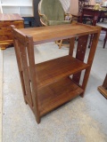 Antique Walnut 3 Tier Wooden Shelf