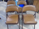Set of (4) Like New Padded Steel Folding Chairs