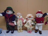 4pc Group of Snowmen & Women