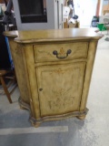 Painted Console Cabinet w/ Door And Drawer