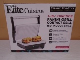 Elite Cuisine 3-In -1 Function Panini Grill