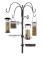 Bird Feeding Station, 6-Hook Steel Multi-Feeder Stand w/ 4 Feeders, 89in