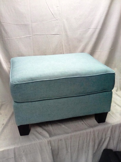 Sea Foam Fabric Ottoman