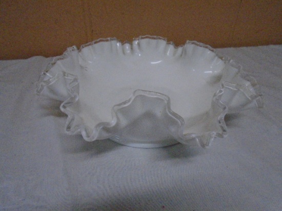 Large Fenton  Fluted Glass Bowl