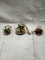Three Hanging Glass Globe Artificial Succulents