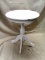 White Wooden Round Accent Table