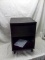 Black Wood Night Stand with Drawer