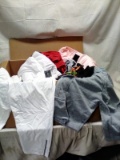 Box Full of over 15 Articles of clothing Misc. sizes and colors