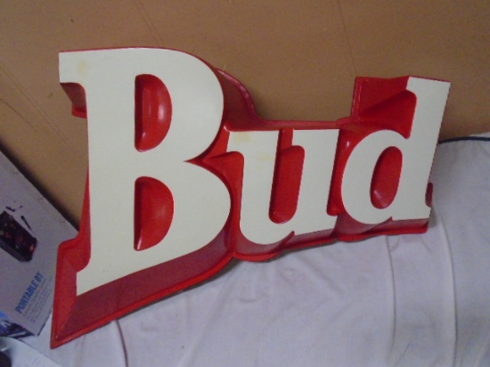 Vintage Plastic 3D Budweiser Sign