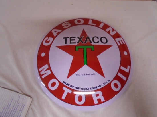 Texaco Round Metal Button Sign