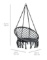 Cotton Macrame Hammock Hanging Chair Swing, Handwoven w/ Backrest