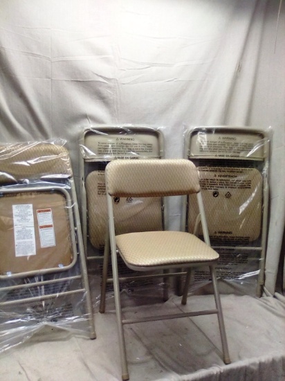 Set of Four Padded Folding Chairs