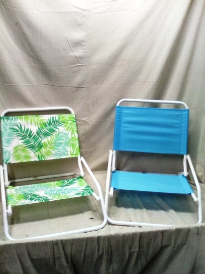 Pair of Low Sit Beach Chairs