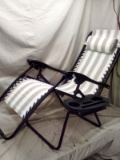 Adjustable Zero Gravity Patio Chair Recliners w/ Cup Holders