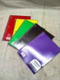 Five Single Subject 70 Sheet College Ruled Notebooks