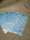 Seven Packages of Party Stickers 24 stickers per pack