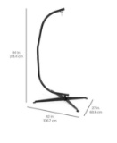 Curved Hanging Hammock C-Stand w/ Steel Frame, Weather-Resistant Finish