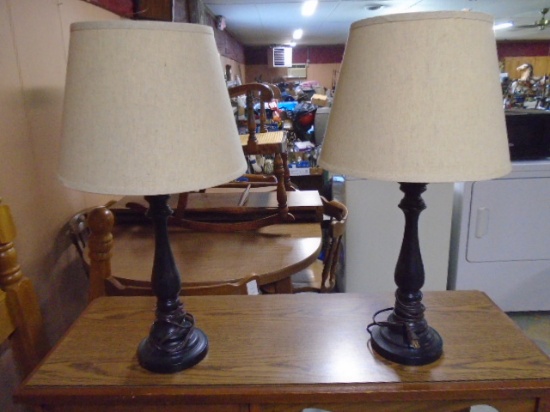 (2) Matching Oil Rubbed Bronze Table Lamps