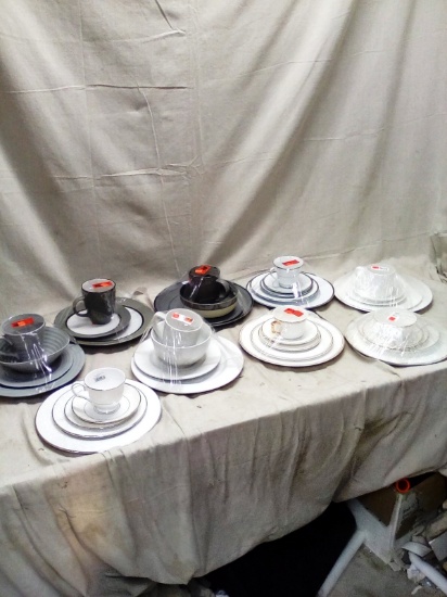 Nine Tableware Place Settings