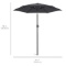 7.5ft Outdoor Market Patio Umbrella w/ Push Button Tilt, Crank Lift