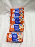 Five Packs of Voortman Sugar Free Peanut Butter Wafers