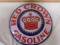 Red Crown Gasoline Round Metal Button Sign