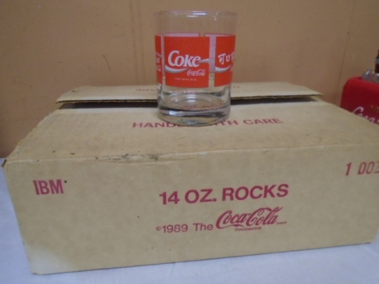 Set of (12) Vintage Indiana Glass 14 oz. "Rocks" Glasses