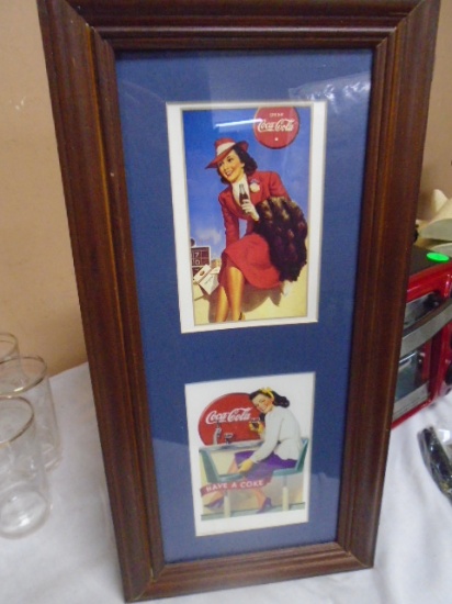 Framed Double Coca-Cola Print