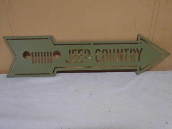 Jeep Country Metal Arrow Sign