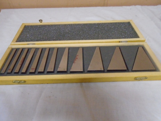 12pc Degree Gauge Block Set In Wood Case