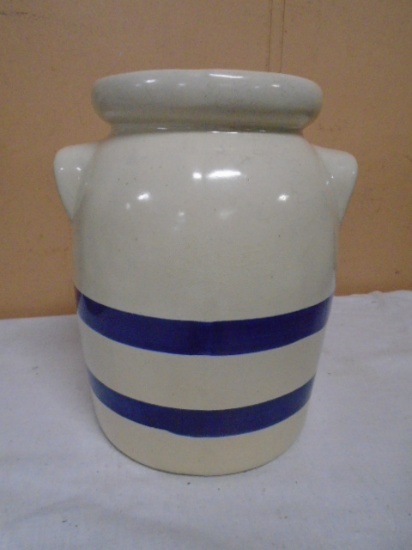 RRP Roseville Double Blue Band Crock