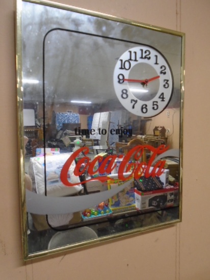 Mirrored Coca-Cola Wall Clock