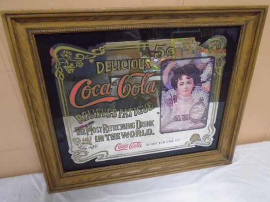 Framed Coca-Cola Mirror